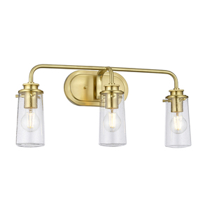 Braelyn wall lamp - 3 light sources - Brushed brass Quintiesse 0 Braelyn wall lamp - 3 light sources - Brushed brass Quintiesse small 0