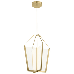 Quintiesse Calters QN-CALTERS-P-L-CG large LED foyer pendant, Champagne Gold small 0