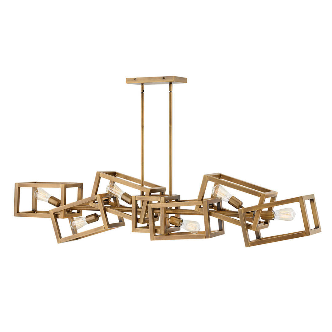 Ensemble oblong pendant lamp - 6 light sources - Brushed bronze Quintiesse