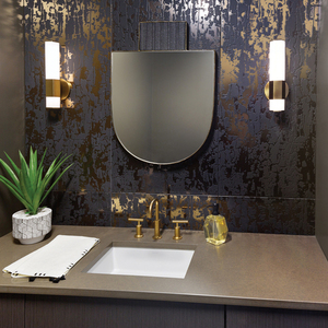 LED wall lamp Facet - Old brass Quintiesse small 3