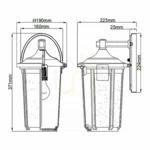 Quintiesse Fairfield large outdoor wall lantern – Olde Bronze, 1×E27 small 4