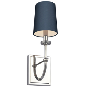Felixstowe wall lamp - 1 light source - Quintiesse blue lampshade small 0
