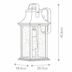 Quintiesse Grant medium outdoor wall lantern, bronze, 1×E27 small 6