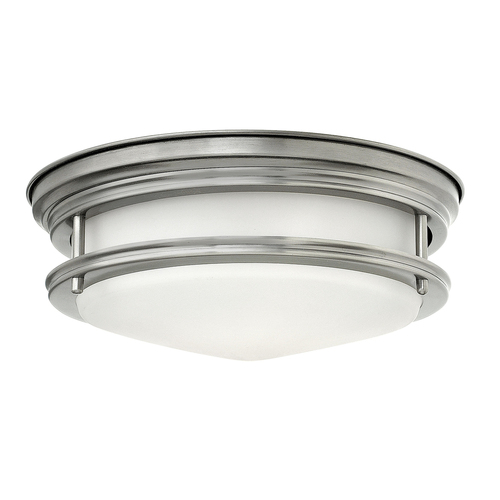 Check Hadrian plafond - 2 light sources - opal glass - Antique nickel Quintiesse