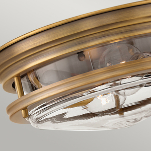 Plafond Hadrian - 2 light sources - Clear glass - Brushed bronze Quintiesse small 2