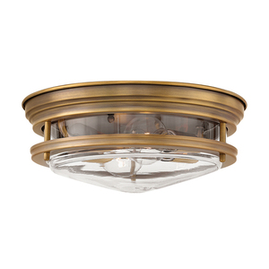 Plafond Hadrian - 2 light sources - Clear glass - Brushed bronze Quintiesse small 0