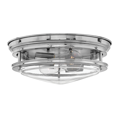 Check Plafond Hadrian - 2 light sources - Transparent glass - Chrome Quintiesse