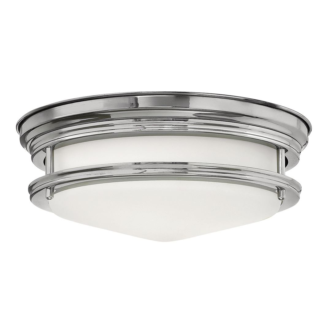 Plafond Hadrian - 2 light sources - opal glass - Chrome Quintiesse