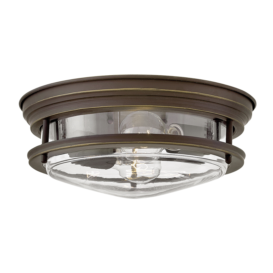 Hadrian plafond - 2 light sources - Transparent glass - Oil-rubbed bronze Quintiesse