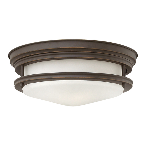 Check Hadrian plafond - 2 light sources - Opal glass - Oiled bronze Quintiesse