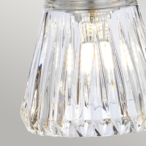 Quintiesse Keynes bathroom wall light, polished chrome, 4×G9 small 4