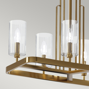 Kimrose pendant lamp - 10 light sources - Brushed natural brass Quintiesse small 2