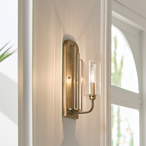 Check Kimrose wall lamp - 1 light source - Brushed natural brass Quintiesse