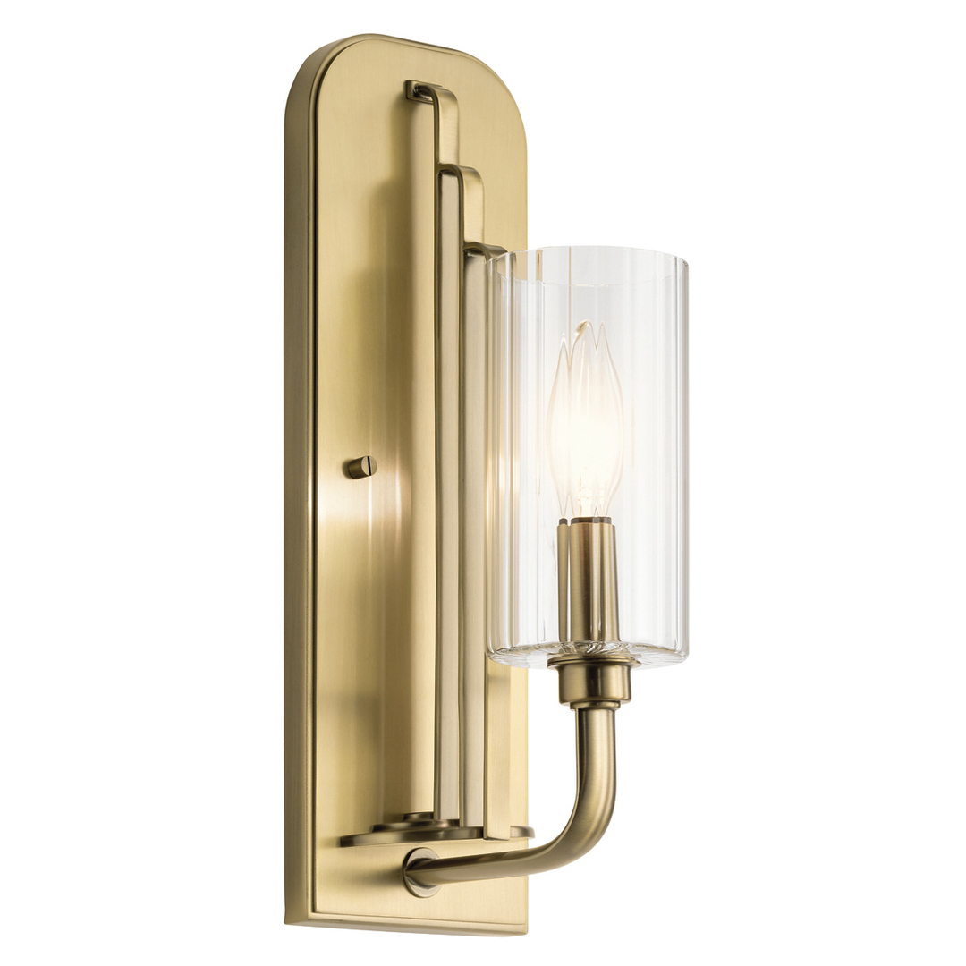 Kimrose wall lamp - 1 light source - Brushed natural brass Quintiesse