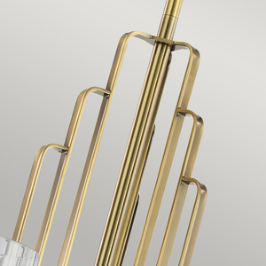 Kimrose chandelier - 6 light sources - Brushed natural brass Quintiesse small 2