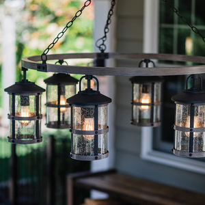 Lakehouse Pendant Chandelier - 6 light sources Quintiesse small 6