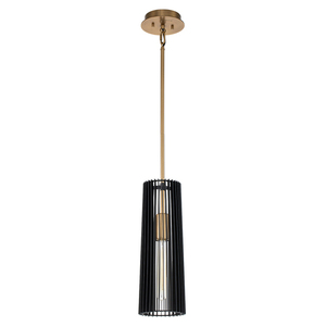 Quintiesse Linara Pendant Light QN-LINARA-P-BK, 1×E27, Black / Natural Brass small 4