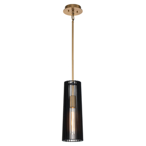 Quintiesse Linara Pendant Light QN-LINARA-P-BK, 1×E27, Black / Natural Brass small 0