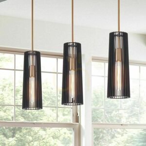 Quintiesse Linara Pendant Light QN-LINARA-P-BK, 1×E27, Black / Natural Brass small 6