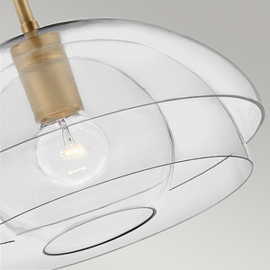 Lotus pendant lamp/half-lamp - 1 light source - Old brass Quintiesse small 3