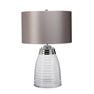 Milne table lamp - 2 light sources - Grey lampshade Quintiesse small 1