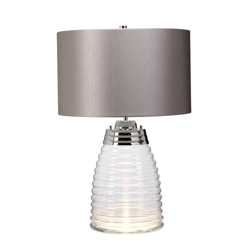 Check Milne table lamp - 2 light sources - Grey lampshade Quintiesse
