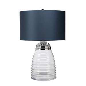 Milne table lamp - 2 light sources - Dark blue lampshade Quintiesse small 1