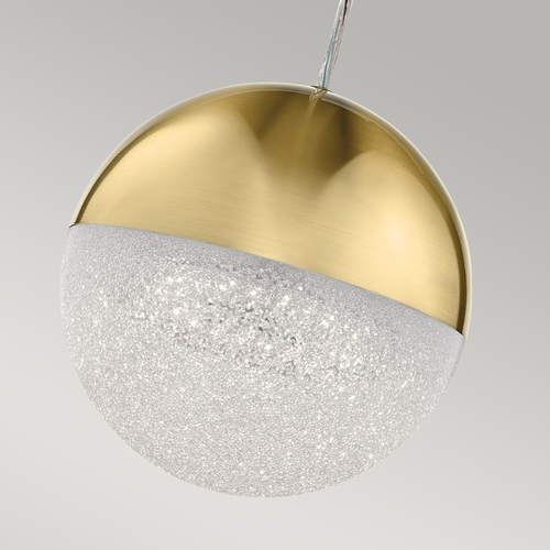 Check Moonlit small LED pendant lamp - Champagne gold Quintiesse