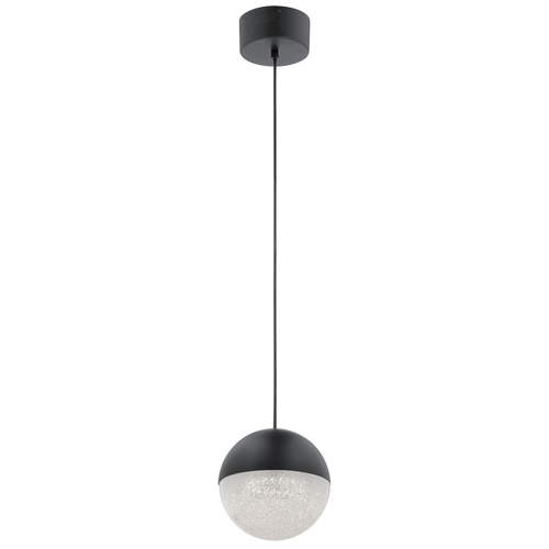 Check Moonlit small LED pendant lamp - Matte black Quintiesse