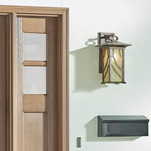 Check Quintiesse Morris QN-MORRIS-L Outdoor Wall Lantern, Distressed Copper, 1×E27, 38.6 cm