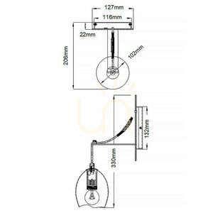Quintiesse Nula QN-NULA1 wall light 1×E14 white with gold interior small 7