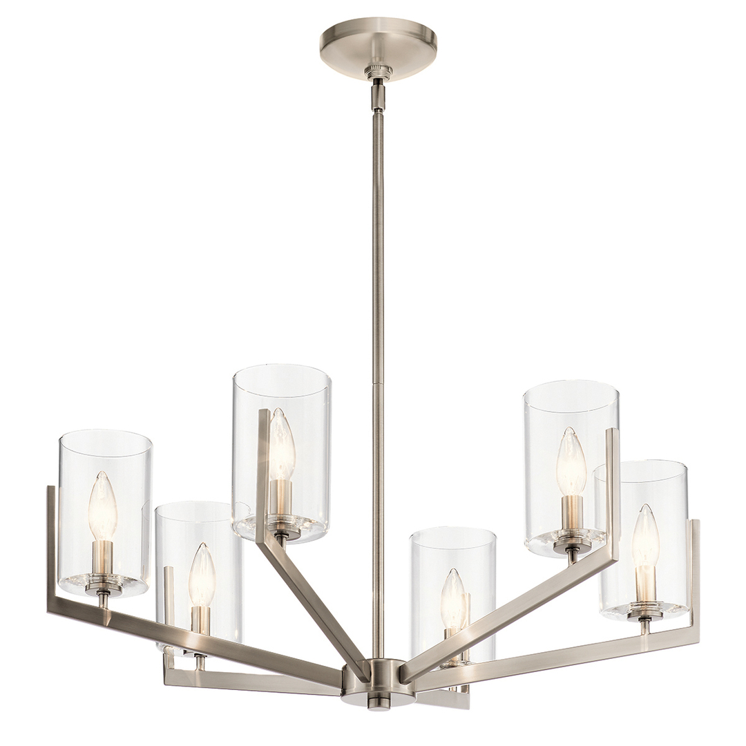 Nye chandelier - 6 light sources - Classic pewter Quintiesse