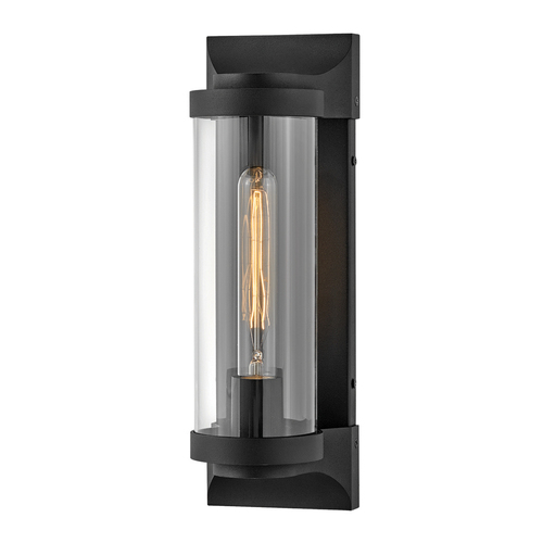 Check Pearson medium wall lantern - 1 light source - Textured black Quintiesse