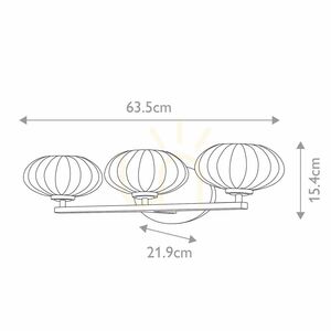 Pim wall lamp - 3 light sources - Polished chrome Quintiesse small 7