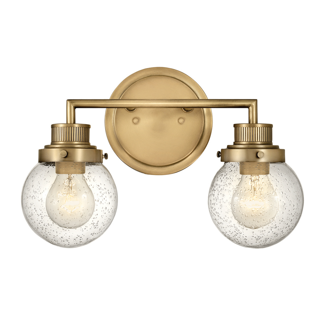 Poppy wall lamp - 2 light sources - Old brass Quintiesse