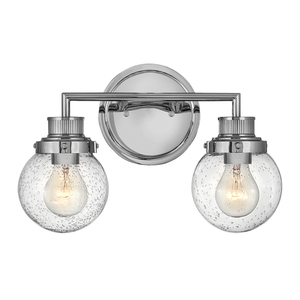Poppy wall lamp - 2 light sources - Polished chrome Quintiesse small 0