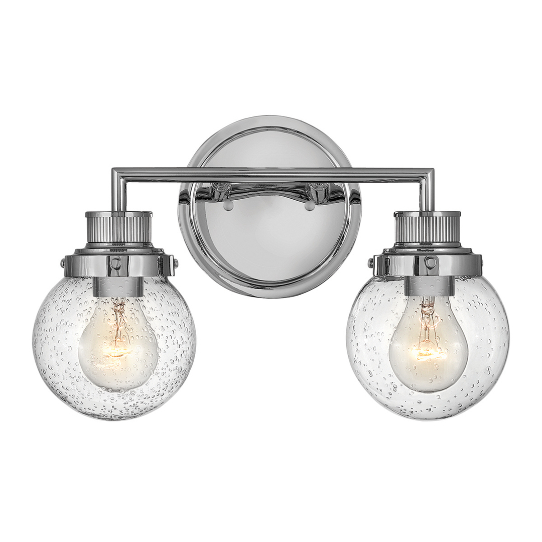 Poppy wall lamp - 2 light sources - Polished chrome Quintiesse
