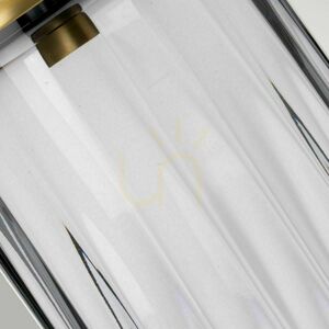 Quintiesse Reno E27 table lamp – smoked glass, aged brass small 6