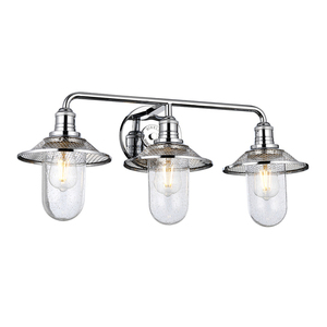 Rigby wall lamp - 3 light sources - Polished chrome Quintiesse small 0