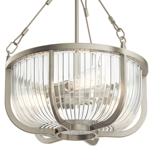 Quintiesse Roux 3-Light Pendant / Semi-Flush, Brushed Nickel small 1