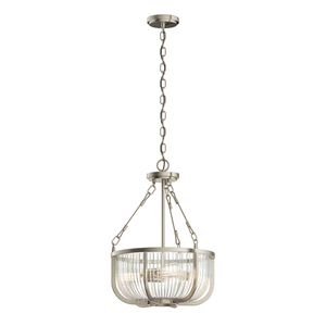 Quintiesse Roux 3-Light Pendant / Semi-Flush, Brushed Nickel small 0