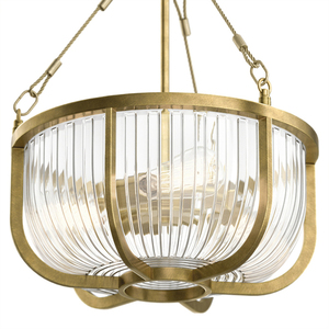 Roux pendant lamp/half-lamp - 3 light sources - Natural brass Quintiesse small 1