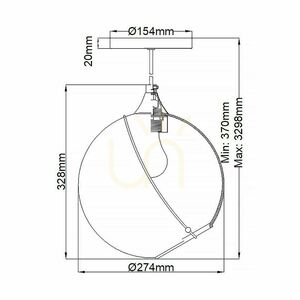 Quintiesse Skye pendant light QN-SKYE-1P 1×E27 Heritage Brass, Ø27.4 cm small 7