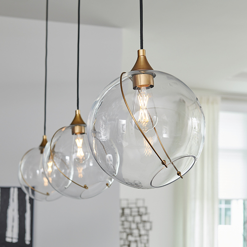 Check Quintiesse Skye pendant light QN-SKYE-1P 1×E27 Heritage Brass, Ø27.4 cm