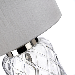 Quintiesse Sola QN-SOLA-TL-S Table Lamp Glass Base Polished Nickel Titanium Silver Shade E27 small 2