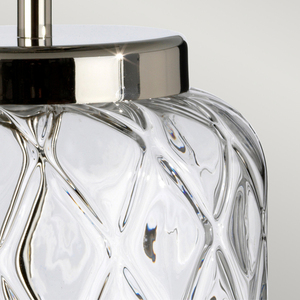 Quintiesse Sola QN-SOLA-TL-S Table Lamp Glass Base Polished Nickel Titanium Silver Shade E27 small 3