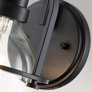 Somerset wall lamp - 1 light source - Clear glass - Black Quintiesse small 2