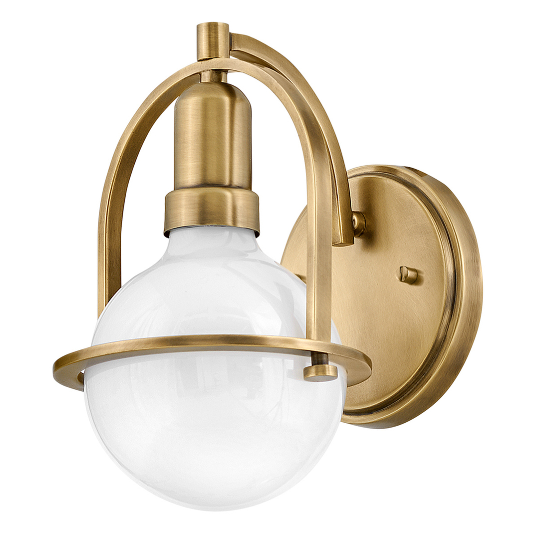 Somerset wall lamp - 1 light source - Opal glass - Old brass Quintiesse