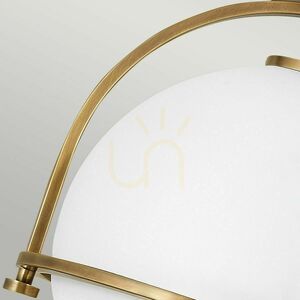 Quintiesse Somerset ceiling light, opal glass and Heritage Brass, 1×E27 small 5