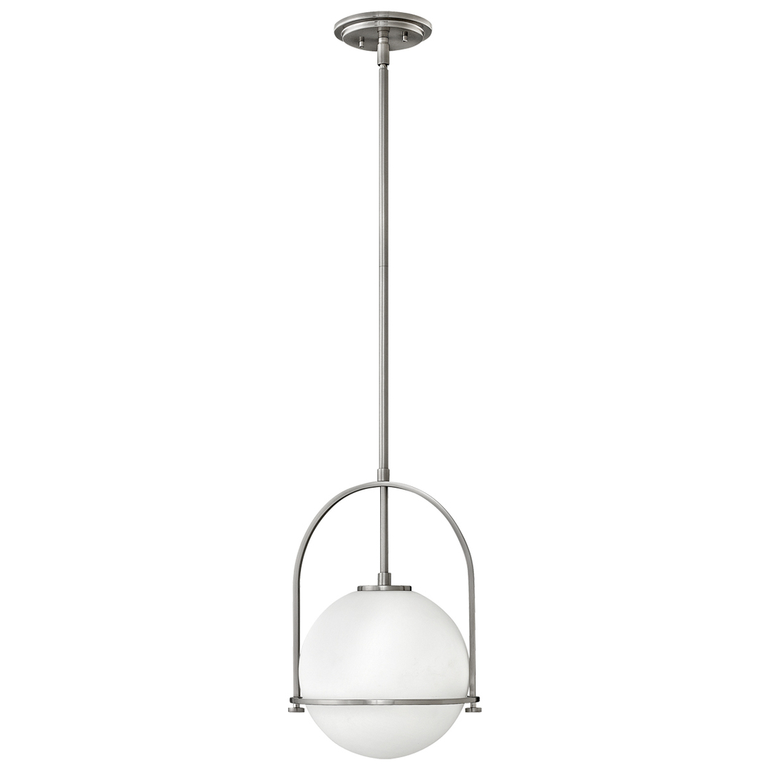 Somerset Pendelleuchte - 1 Lichtquelle - Opalglas - Gebürstetes Nickel Quintiesse